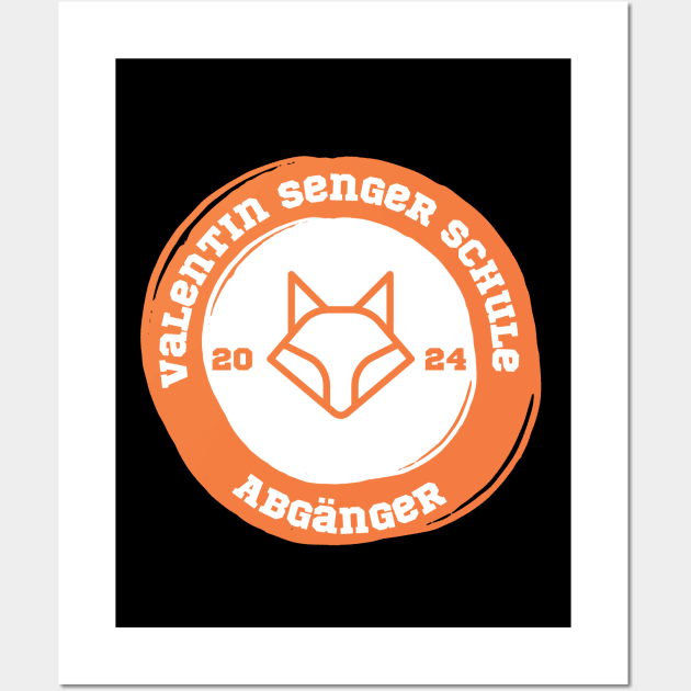 Fox lover school finisher shirt Wall Art by PrintsHessin